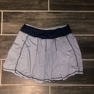 Striped tennis/golf skort